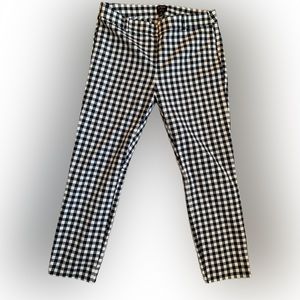 J. Crew Factory navy gingham Winnie pants. Size 8